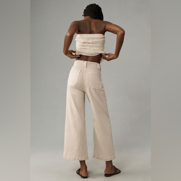 PAIGE - Brooklyn High-Rise Crop Wide-Leg Jeans - Picture 2 of 10